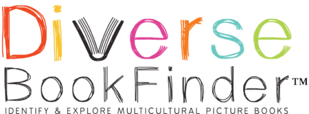 The official logo of Diverse BookFinder, whose goal is to identify and explore multicultural picture books