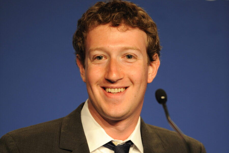 Meta CEO Mark Zuckerberg speaking at a conference